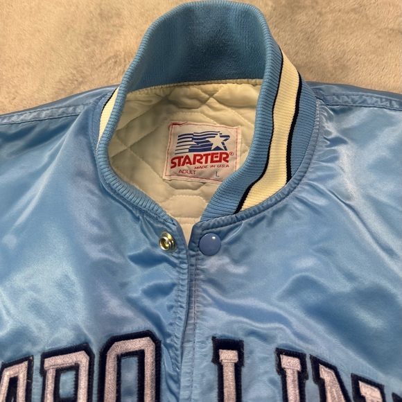 Very Rare 80’s UNC Tarheels Satin Starter Jacket Size Large With Spellout USA🔥 - Picture 2 of 5
